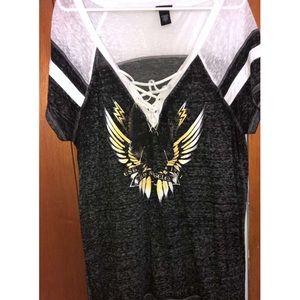 Torrid lace up shirt